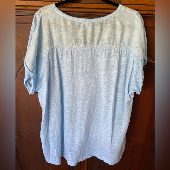 Chico's Linen High Low Seamed Tee - Picture 8 of 8